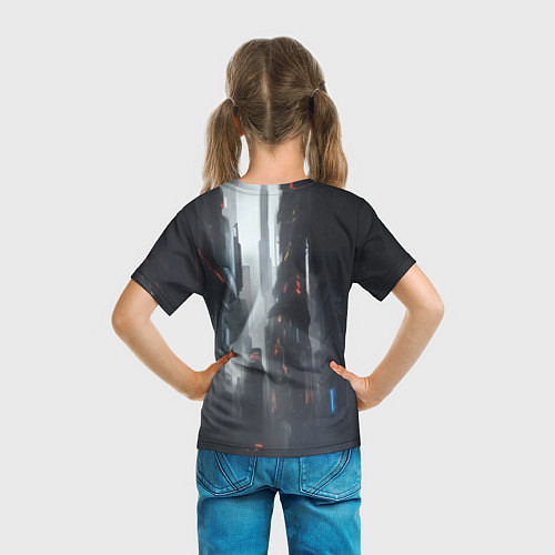 Детская футболка Мощная валькирия / 3D-принт – фото 6