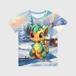 Футболка детская Крошечный дракон зимы 2024, цвет: 3D-принт