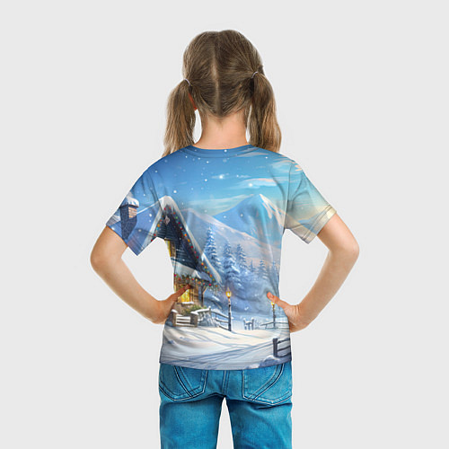 Детская футболка Миниатюрный представитель зимы / 3D-принт – фото 6