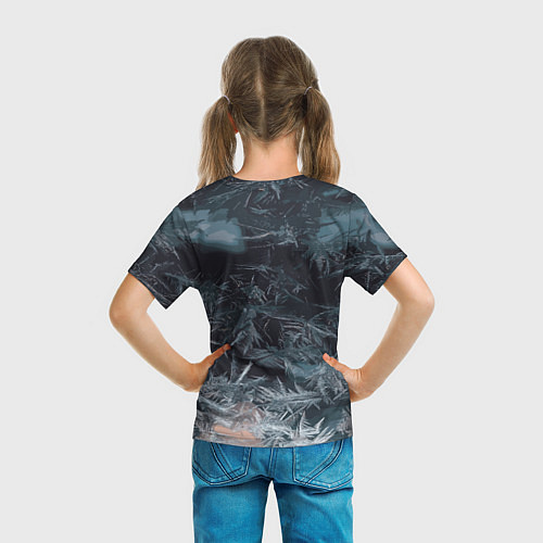 Детская футболка Зимний шарм снежинок / 3D-принт – фото 6