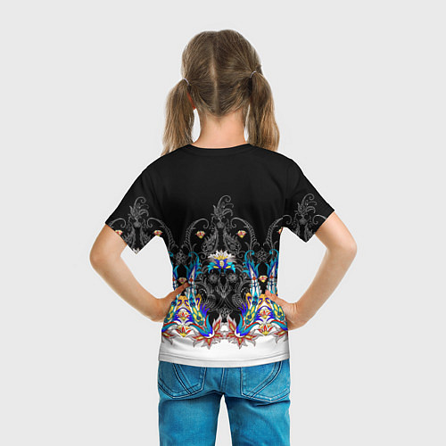 Детская футболка Узор цветочный сказочный / 3D-принт – фото 6