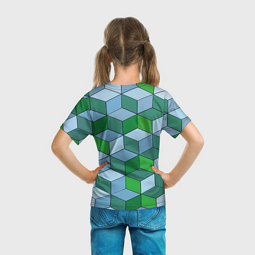 Детская футболка Ромбовая симфония / 3D-принт – фото 6