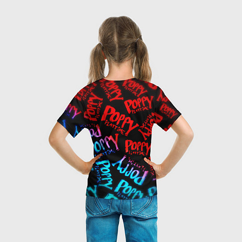 Детская футболка Хагги ваги неон градиент / 3D-принт – фото 6