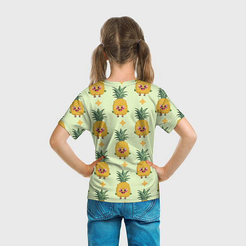 Детская футболка Ананас и ромб / 3D-принт – фото 6