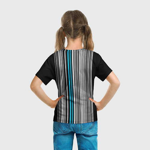 Детская футболка Штрихкод зебра / 3D-принт – фото 6