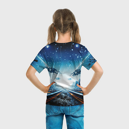 Детская футболка Космическая абстракция / 3D-принт – фото 6