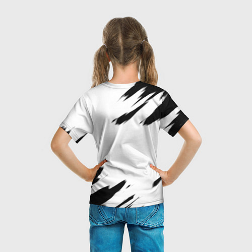 Детская футболка BMW чёрные краски абстракция / 3D-принт – фото 6
