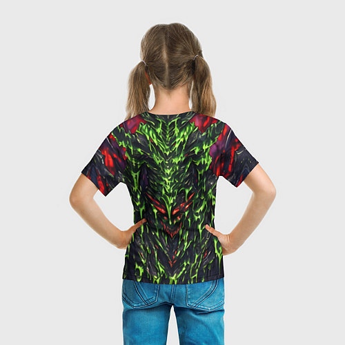 Детская футболка Green and red slime / 3D-принт – фото 6