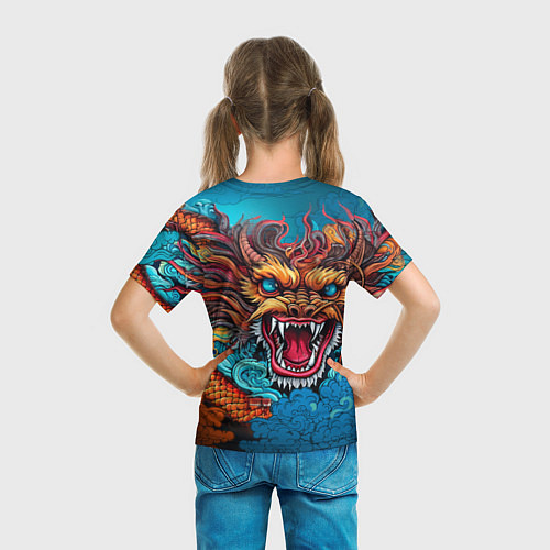 Детская футболка Граффити с драконом / 3D-принт – фото 6