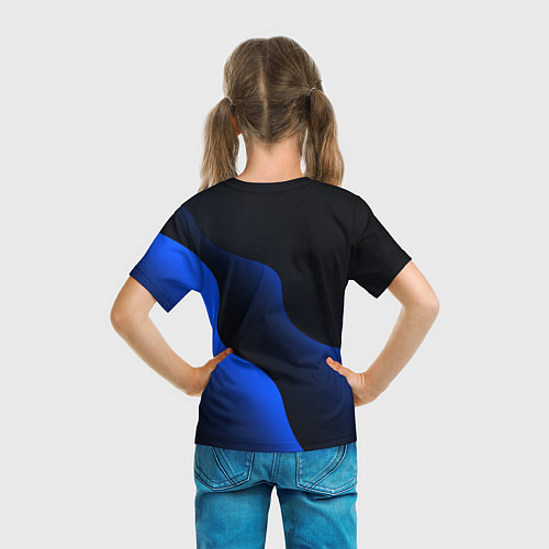 Детская футболка Герб РФ - глубокий синий / 3D-принт – фото 6