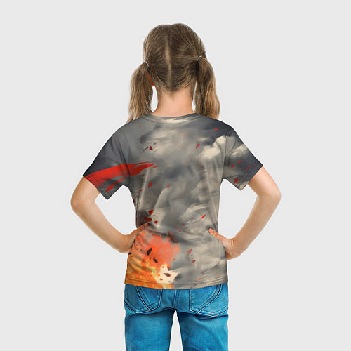 Детская футболка Самурайка с катаной / 3D-принт – фото 6