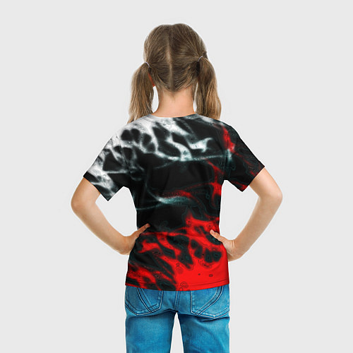Детская футболка Fortnite flame abstract / 3D-принт – фото 6