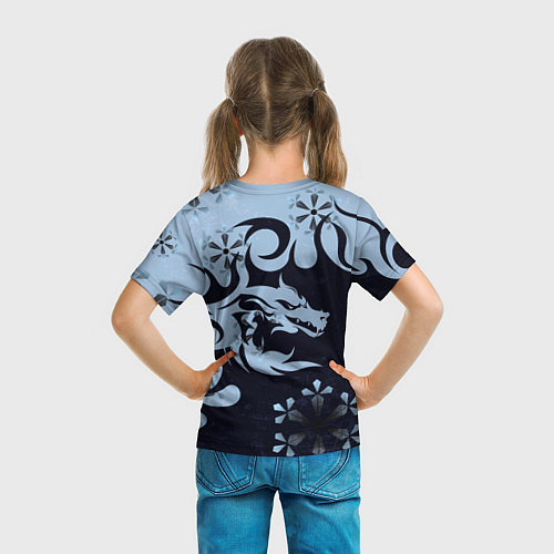 Детская футболка Дракон со снежинками / 3D-принт – фото 6
