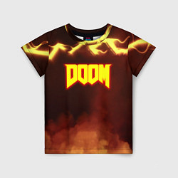 Футболка детская Doom storm огненное лого, цвет: 3D-принт