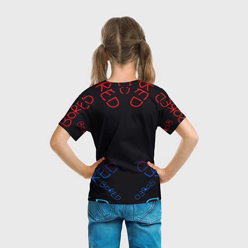 Детская футболка Амонг ас bored neon / 3D-принт – фото 6