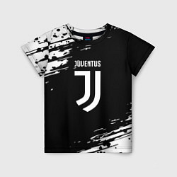 Футболка детская Juventus спорт краски, цвет: 3D-принт