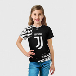 Футболка детская Juventus спорт краски, цвет: 3D-принт — фото 2