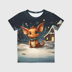 Футболка детская Дракон загадочный звездокрыл, цвет: 3D-принт