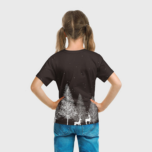 Детская футболка Олени в лесу / 3D-принт – фото 6
