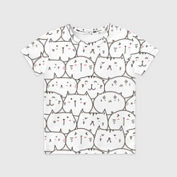 Футболка детская Упитанные котики, цвет: 3D-принт