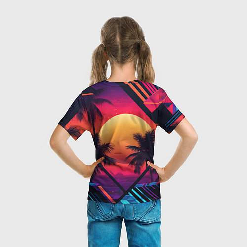 Детская футболка GTA 6 аbstract logo / 3D-принт – фото 6