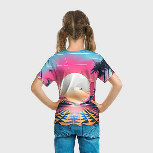 Детская футболка GTA 6 retro abstract logo / 3D-принт – фото 6
