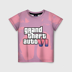 Футболка детская GTA 6 pink, цвет: 3D-принт
