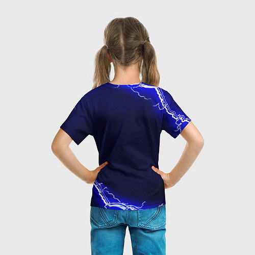 Детская футболка Скайрим лого молнии шторм / 3D-принт – фото 6