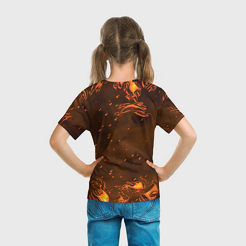 Детская футболка Samurai огненное лого / 3D-принт – фото 6
