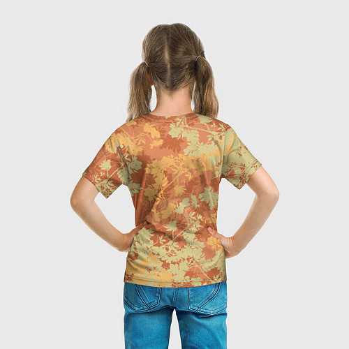 Детская футболка Зеленый древесный дракон с листьями / 3D-принт – фото 6