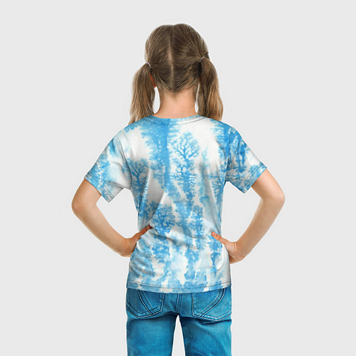 Детская футболка Морозный узор акварель / 3D-принт – фото 6