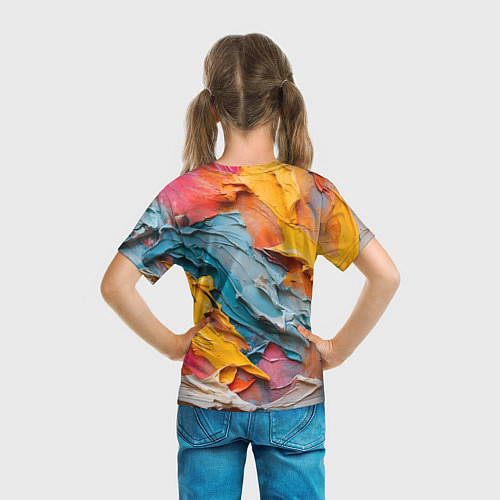 Детская футболка Абстрактная живопись акрилом / 3D-принт – фото 6