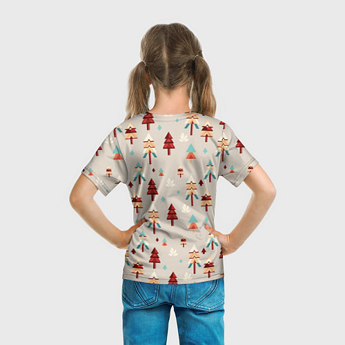 Детская футболка Елочный узор / 3D-принт – фото 6