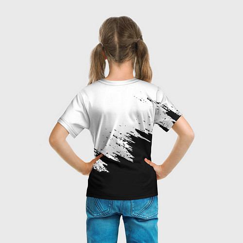 Детская футболка 3Doors down штрихи красок / 3D-принт – фото 6