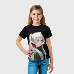 Футболка детская Фриерен оглядывается, цвет: 3D-принт — фото 2