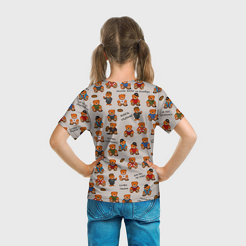 Детская футболка Персонажи слово пацана - мишки / 3D-принт – фото 6