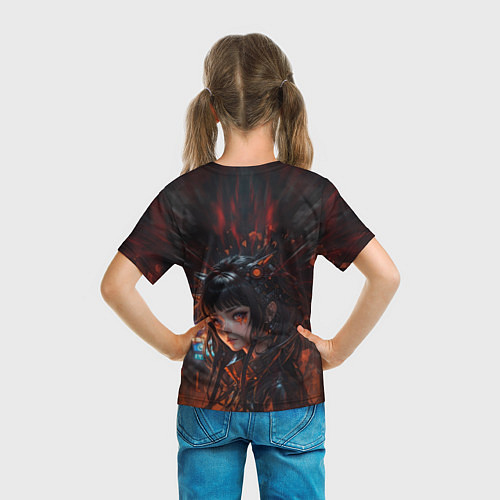 Детская футболка Кибернетическая девчонка / 3D-принт – фото 6