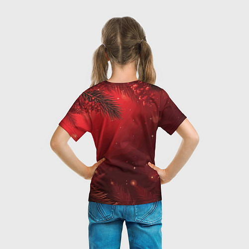 Детская футболка Портрет Санты / 3D-принт – фото 6