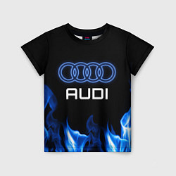 Футболка детская Audi neon art, цвет: 3D-принт