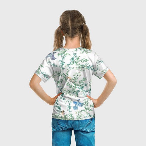 Детская футболка Полынь и птицы / 3D-принт – фото 6
