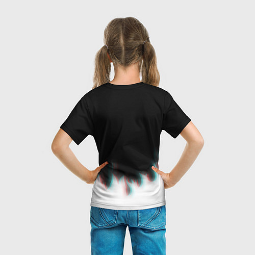 Детская футболка Fortnite flame glitch / 3D-принт – фото 6