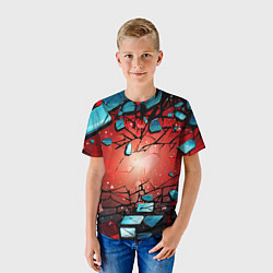 Футболка детская Взрыв камне абстракция, цвет: 3D-принт — фото 2