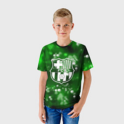 Футболка детская Barcelona боке текстура поле, цвет: 3D-принт — фото 2