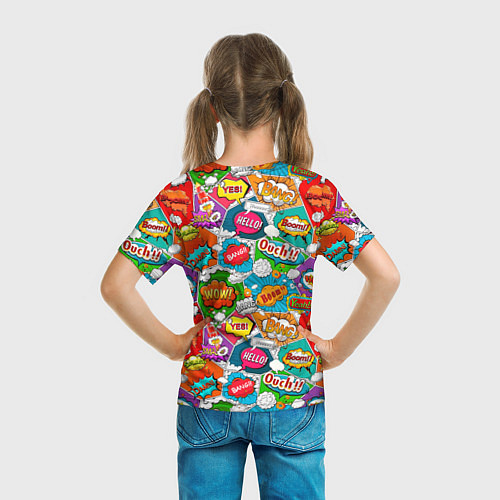 Детская футболка Bang Boom Ouch pop art pattern / 3D-принт – фото 6