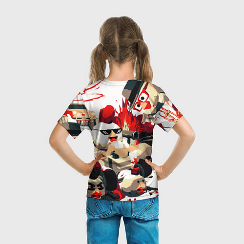 Детская футболка Чикен Ган разборка / 3D-принт – фото 6