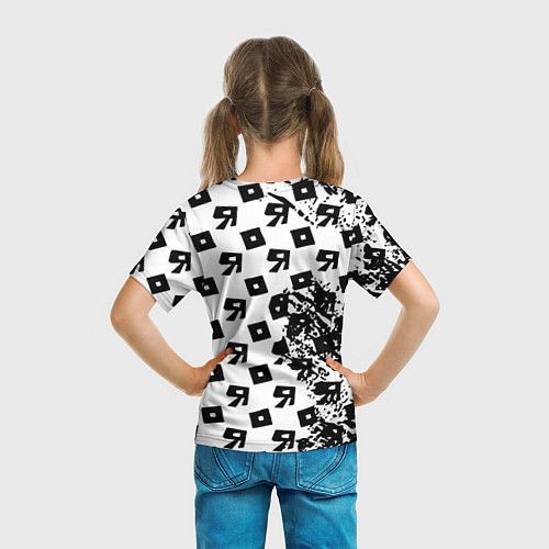 Детская футболка Roblox pattern game black / 3D-принт – фото 6