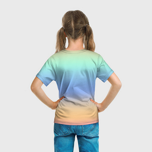 Детская футболка Голографический цветной градиент / 3D-принт – фото 6