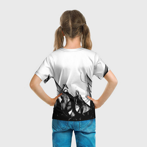 Детская футболка Stalker 2 черный огонь абстракция / 3D-принт – фото 6