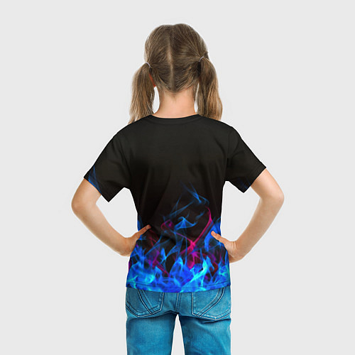 Детская футболка GTA неоновый огонь вайсити / 3D-принт – фото 6