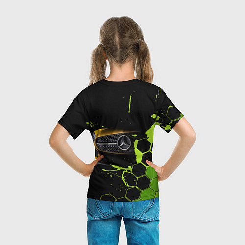 Детская футболка Мерседес AMG тёмный / 3D-принт – фото 6